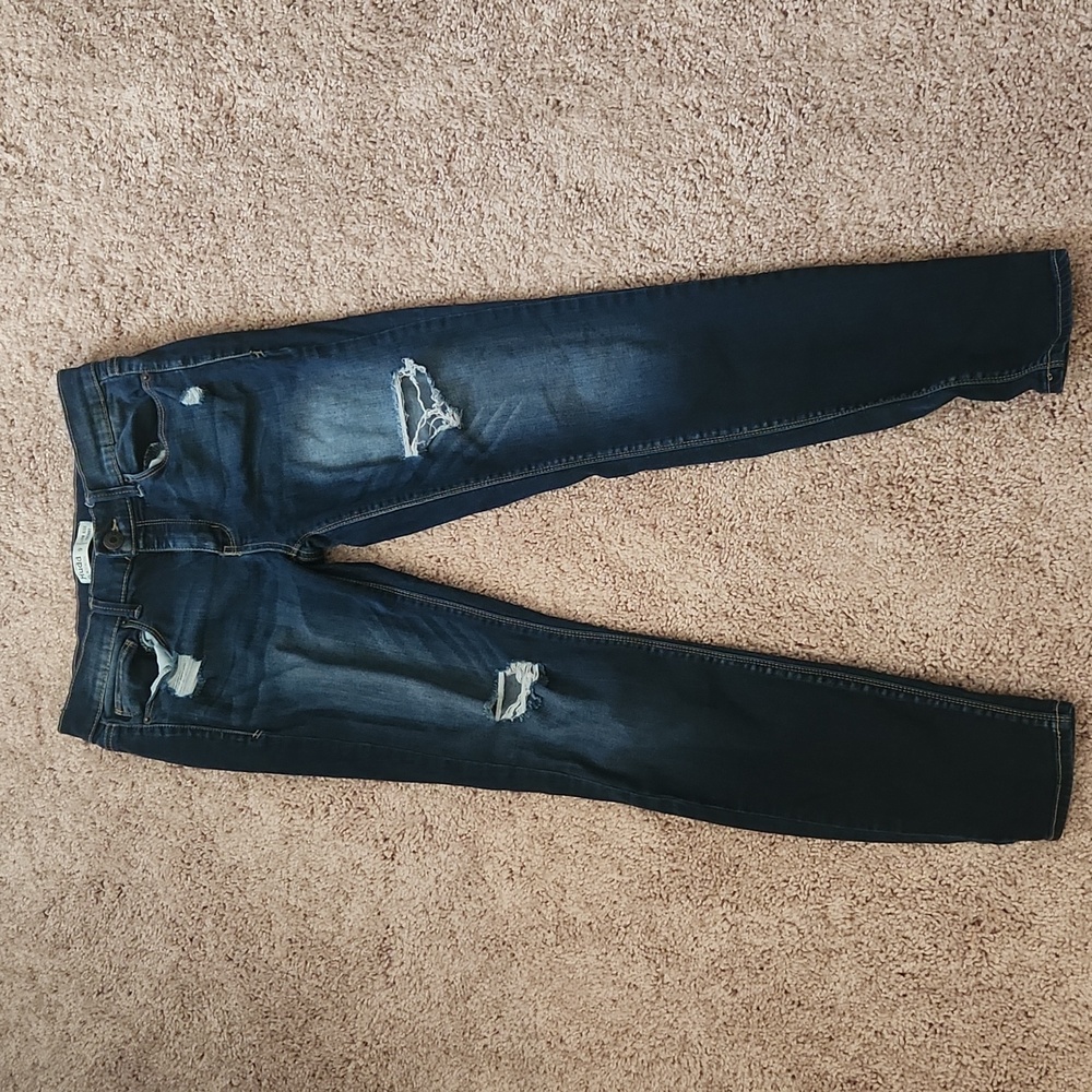 Blue Ripped Skinny Jeans